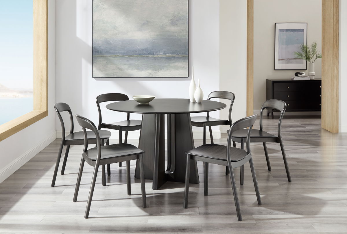 Luna 48â€ Round Table, Caviar, Dining Table by Greenington, 48" length x 48" width x 29.92" height View 5