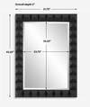 Studded Black Mirror, by Uttermost, 31.75" width x 43.25" height x 2" depth thumbnail 3