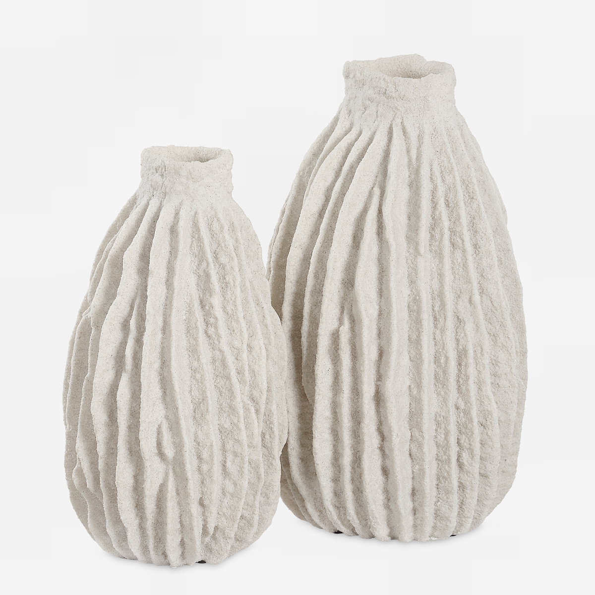 Ivory Ridge Vases Set/2, by Uttermost, 8.12" width x 14" height x 8" depth View 1