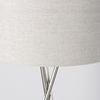 Ambrose  Silver Metal with Beige Fabric Shade Floor Lamp, by Mercana, 20" length x 20" width x 61.8" height thumbnail 6