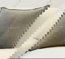 Online Designer Bedroom Pieced Suede Pillow & Down Feather Insert Bundle, 20" x 20", Cypress