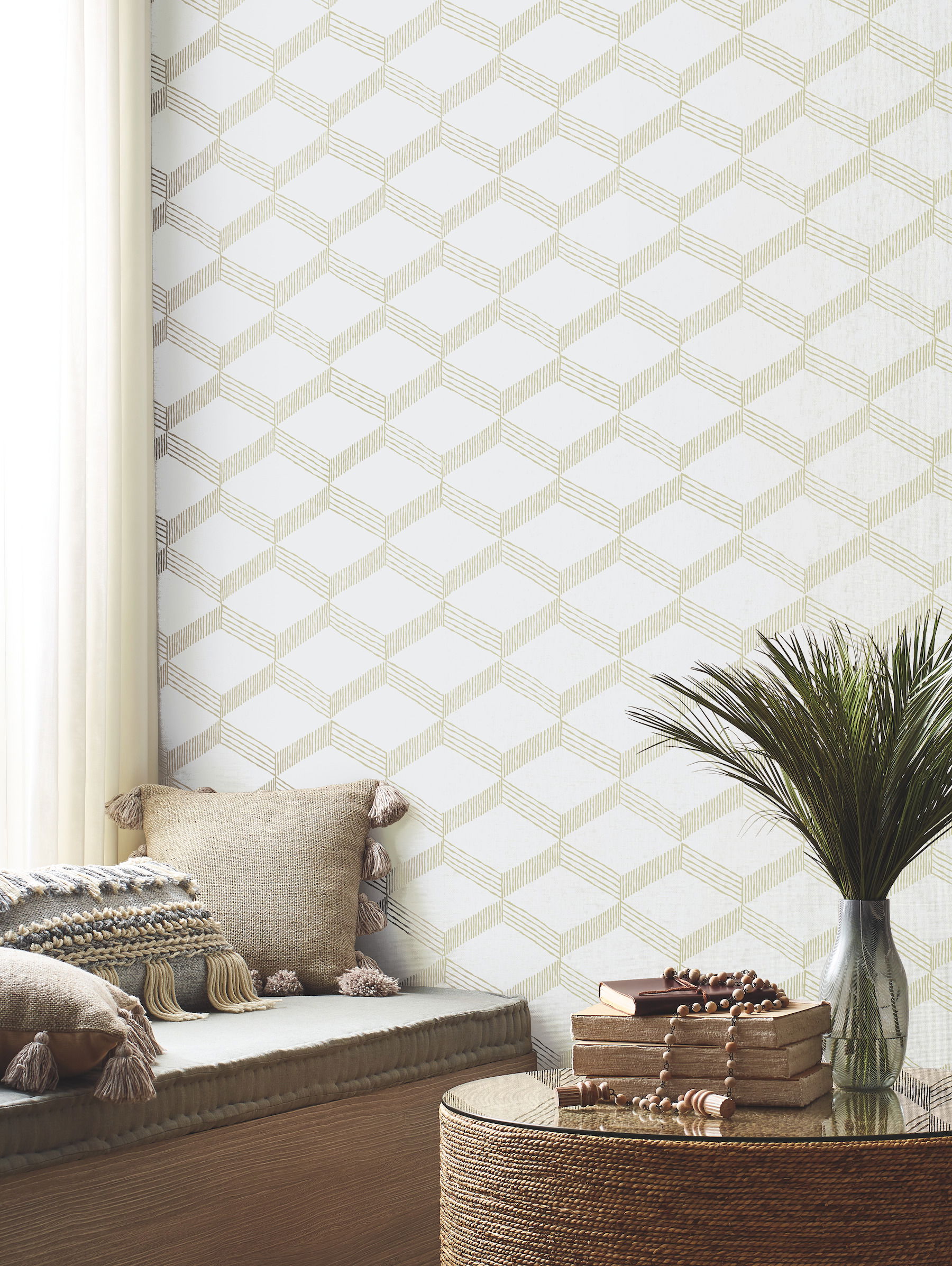 Palisades Paperweave Taupe Wallpaper large image 