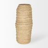 Kamli Large Beige Paper Mache Vase, by Mercana, 8" length x 8" width x 18" height thumbnail 4