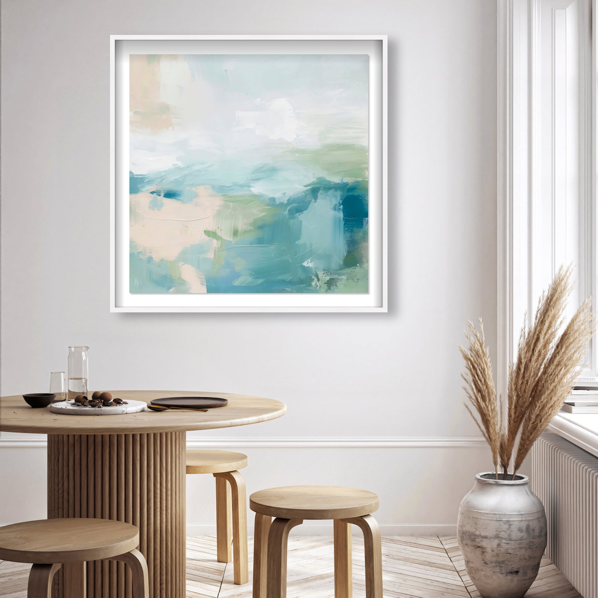 Turquoise Echoes I (Diamond Dust), Art by Oliver Gal,  12x12 View 3