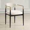 Moxie White Dining Arm Chair, Dining Chair by Uttermost, 22" width x 30.5" height x 23.5" depth thumbnail 3