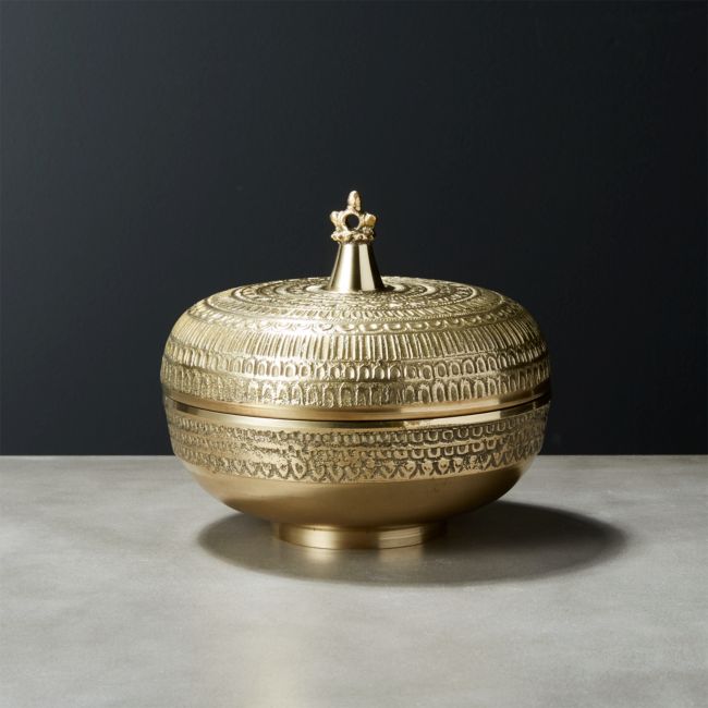 Online Designer Business/Office Palace Round Brass Box