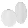 Ruffled Feathers Modern White Vases Set/2, by Uttermost, 12" width x 20" height x 5" depth thumbnail 3