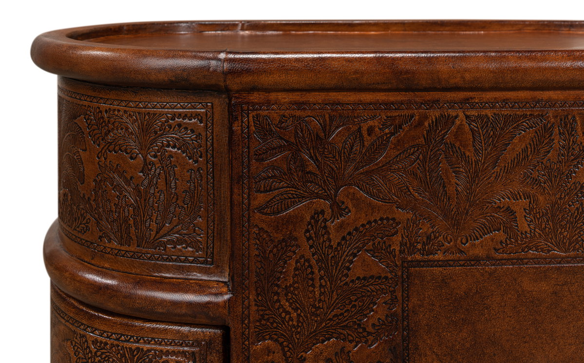 Barnes Leather Book Side Table, by Sarreid, 2' length x 10" width x 2' height View 7