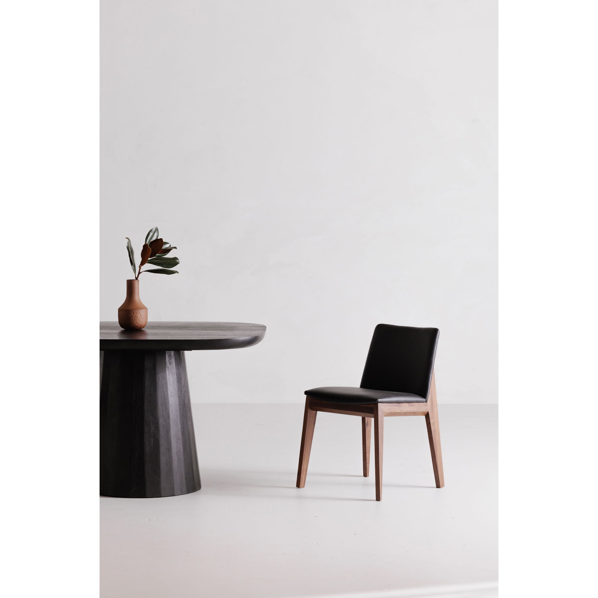 Deco Dining Chair Ebony Pvc - Set Of Two large image 