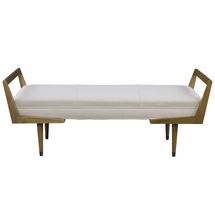 Online Designer Bedroom Waylon Modern Ivory Bench