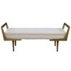 Waylon Modern Ivory Bench, Benche by Uttermost, 59.25" width x 23" height x 20" depth thumbnail 1