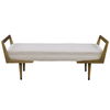 Waylon Modern Ivory Bench, Furniture by Uttermost, 59.25" width x 23" height x 20" depth thumbnail 1