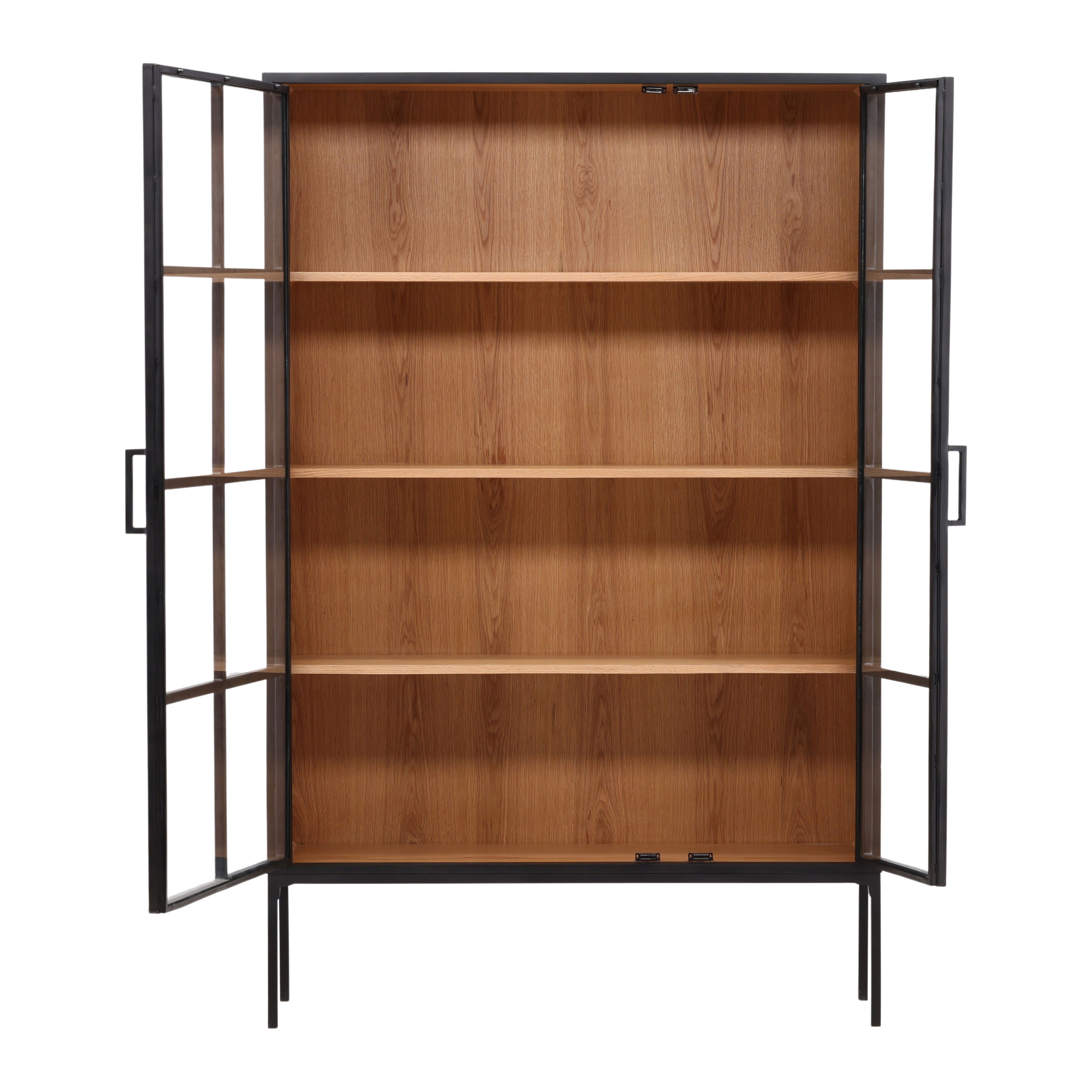 Imara Cabinet Black, Cabinets & Sideboard by Dovetail, 48" width x 74" height x 15" depth View 5