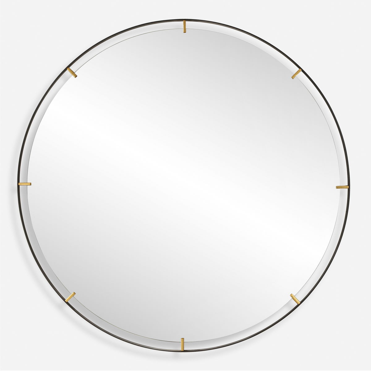 Grand Pendulum Round Mirror, by Uttermost, 72.25" width x 72.25" height x 2" depth View 1