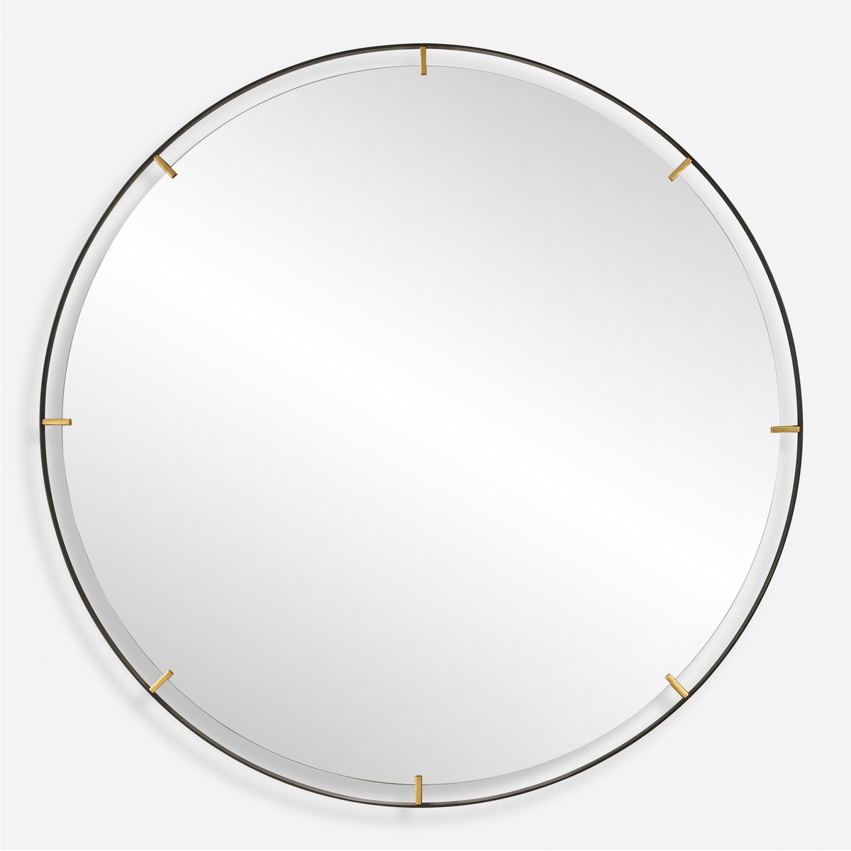 Grand Pendulum Round Mirror, by Uttermost, 72.25" width x 72.25" height x 2" depth View 1