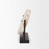 Raja Matte Black Metal with Wood Table Clock, by Mercana, 10.43" length x 3.15" width x 11.02" height thumbnail 6
