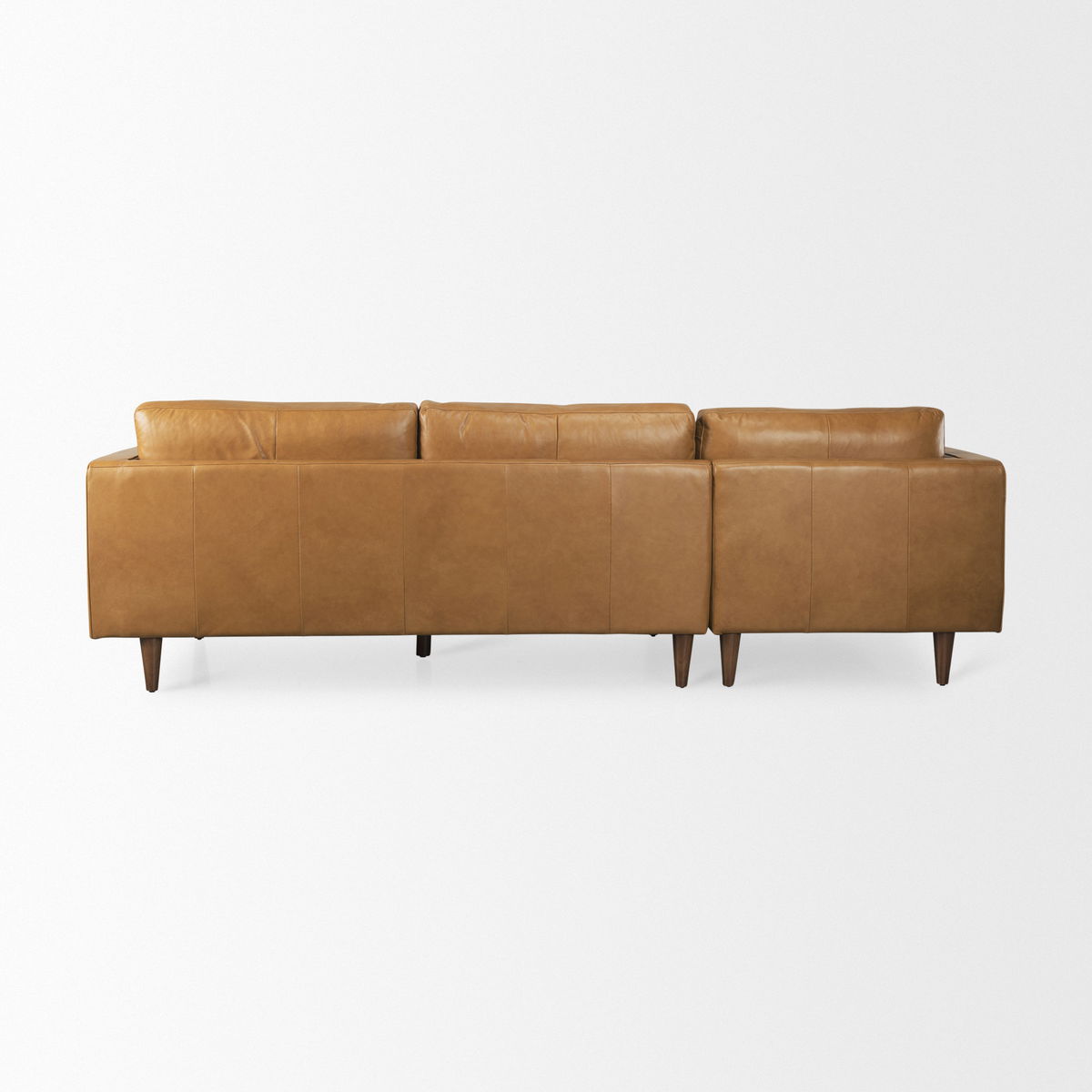 Svend 111.4L x 68.0W x 33.9H Tan Leather Left Chaise Sectional Sofa, by Mercana, 75.2" length x 37.8" width x 33.86" height View 6