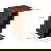 Hiroki Accent Table Brown, Side & End Table by Moe's Home, 12.5" width x 20" height x 14" depth thumbnail 5