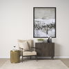 Satima White Marble with Gold Metal Round Fluted Accent Table thumbnail 1