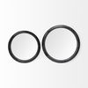 Piers (Set of 2) Black Metal Mirrored Round Trays thumbnail 7