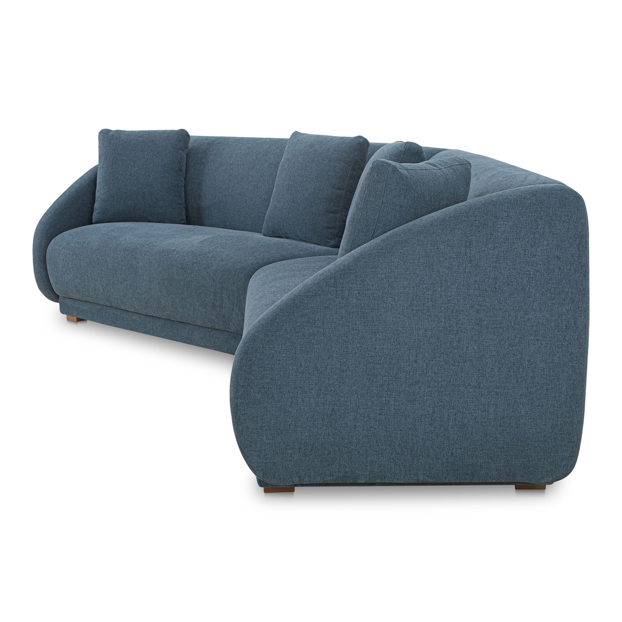Fraser 2 Piece Modular Sofa Deep Blue, Sectional Sofa by Moe's Home, 128" width x 31.5" height x 34.29" depth View 3