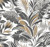 Palm Silhouette Black & Gold Wallpaper, by York Wall, 27' length x 2'3" width x 0.02" depth thumbnail