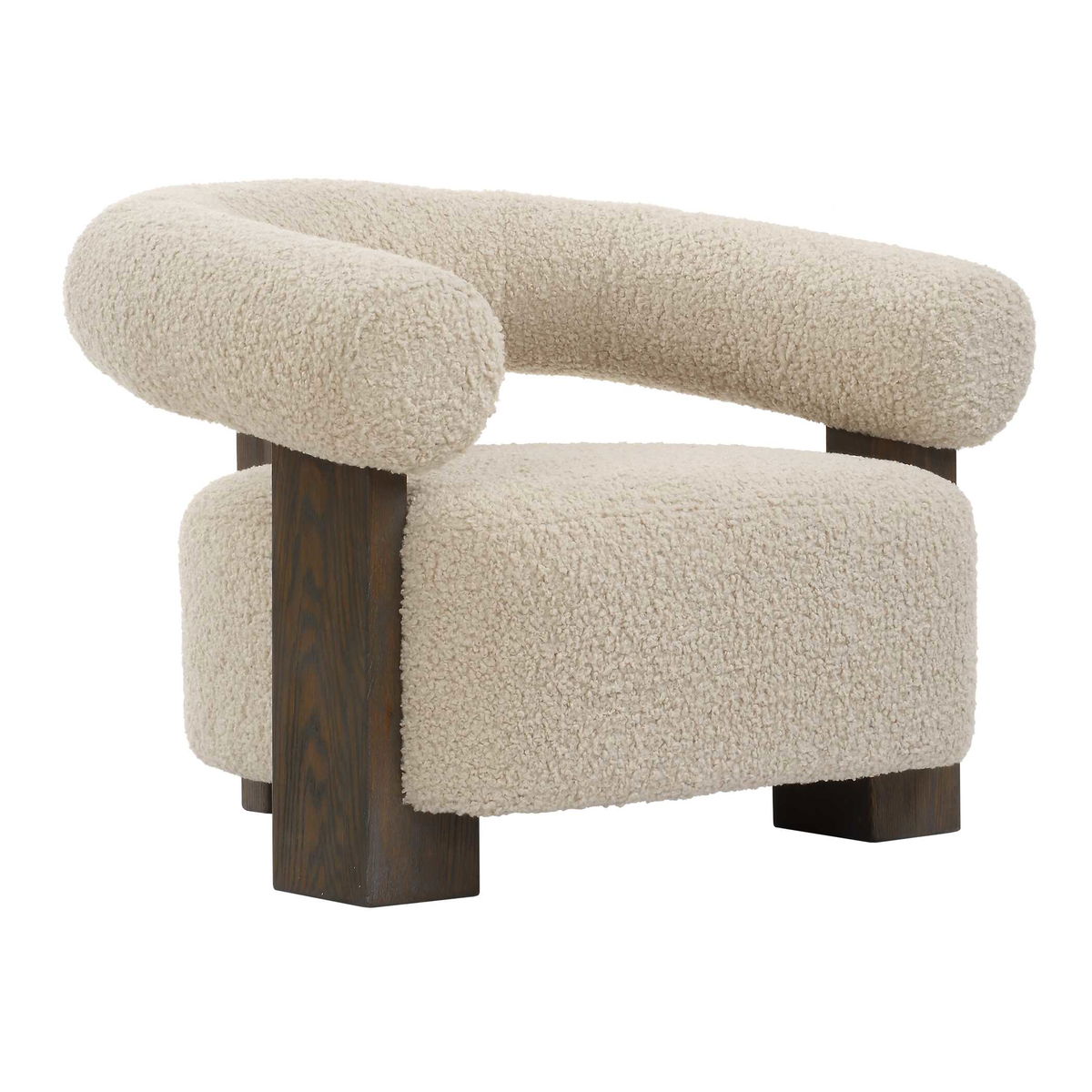 Lennox Shearling Accent Chair, by Uttermost, 38" width x 27" height x 31.5" depth View 5