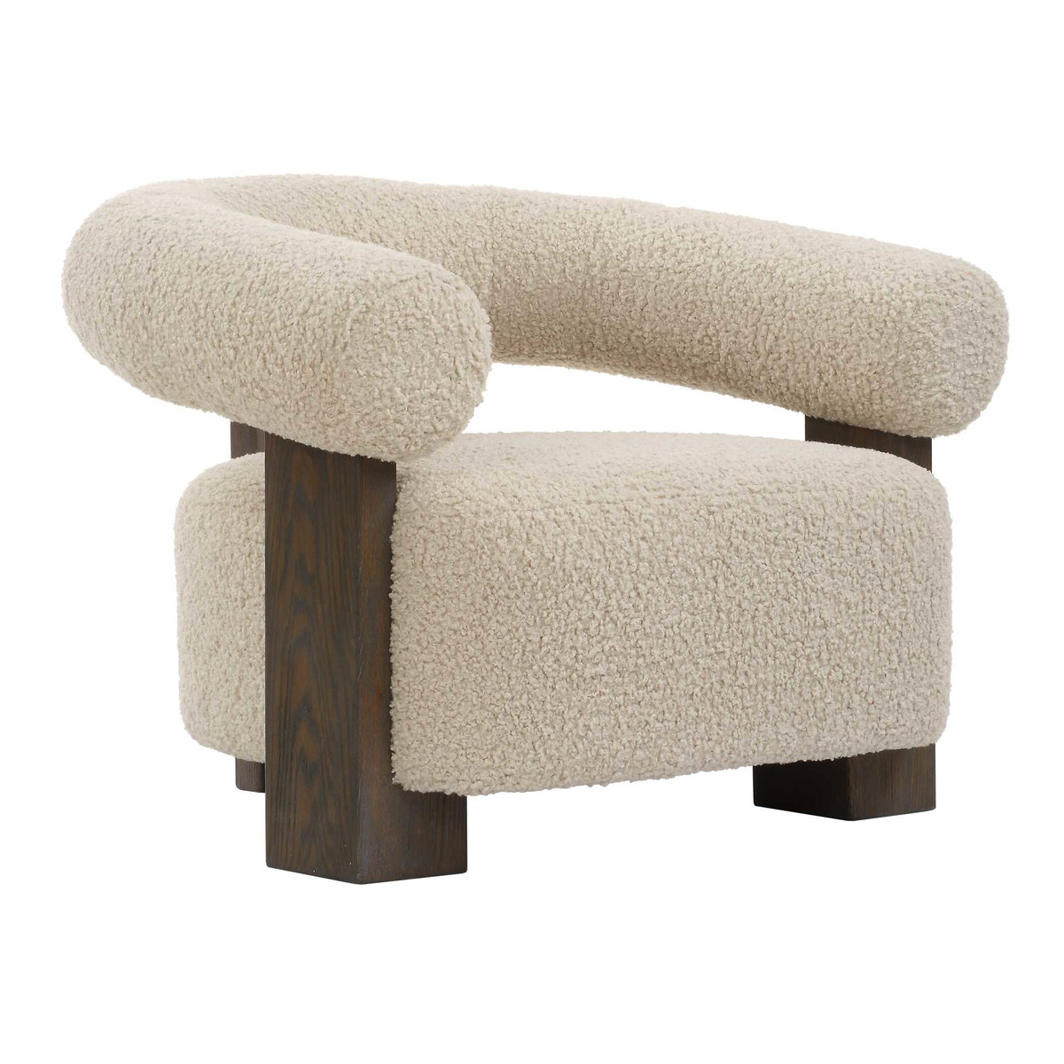Lennox Shearling Accent Chair, by Uttermost, 38" width x 27" height x 31.5" depth View 5