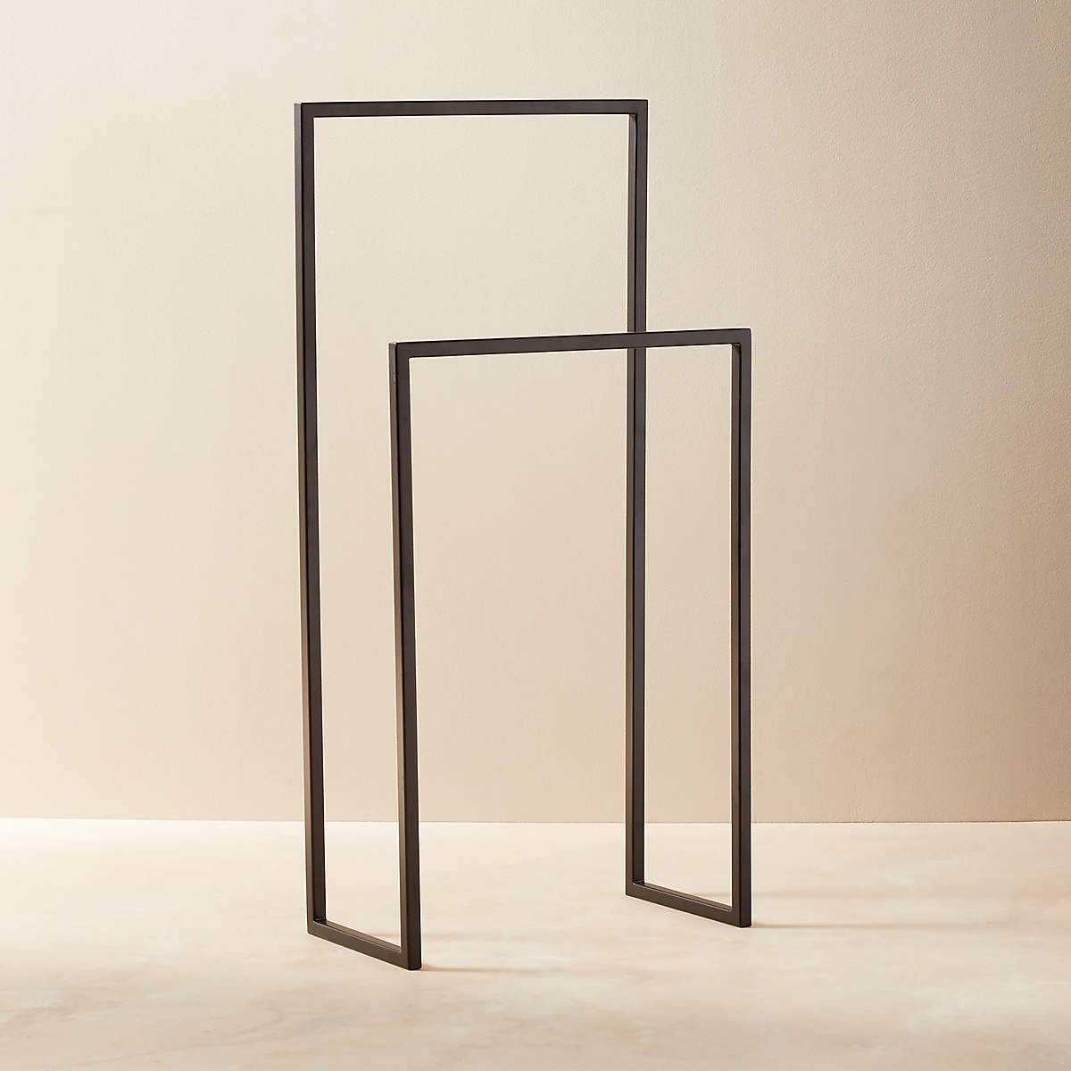 Online Designer Bathroom Dois Matte Black Double Rod Towel Rack
