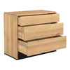 Quinton 3 Drawer Nightstand Natural Oak thumbnail 3