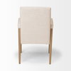 Palisades Curved Back Dining Side Chair | Cream Fabric with Brown Wood, Dining Chair by Mercana, 24.02" length x 25.59" width x 36.22" height thumbnail 6