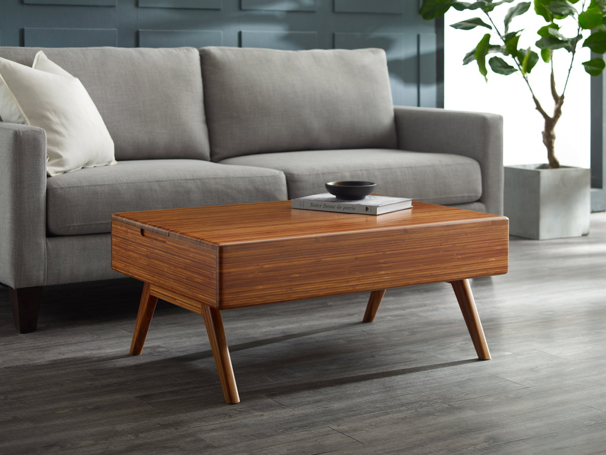 Rhody Lift Top Coffee Table, Amber, Living Room by Greenington, 26" length x 36.75" width x 16" height View 8