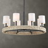 Faiyam 8 Light Rattan Chandelier, Ceiling Light by Uttermost, 36.5" width x 18.25" height x 36.5" depth thumbnail 2