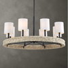 Faiyam 8 Light Rattan Chandelier, by Uttermost, 36.5" width x 18.25" height x 36.5" depth thumbnail 2