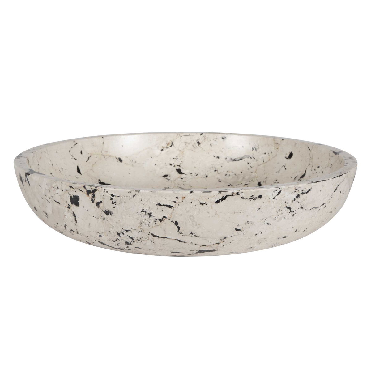 Nouveau Limestone Bowl, Decorative Tray by Uttermost, 18" width x 4" height x 18" depth View 4