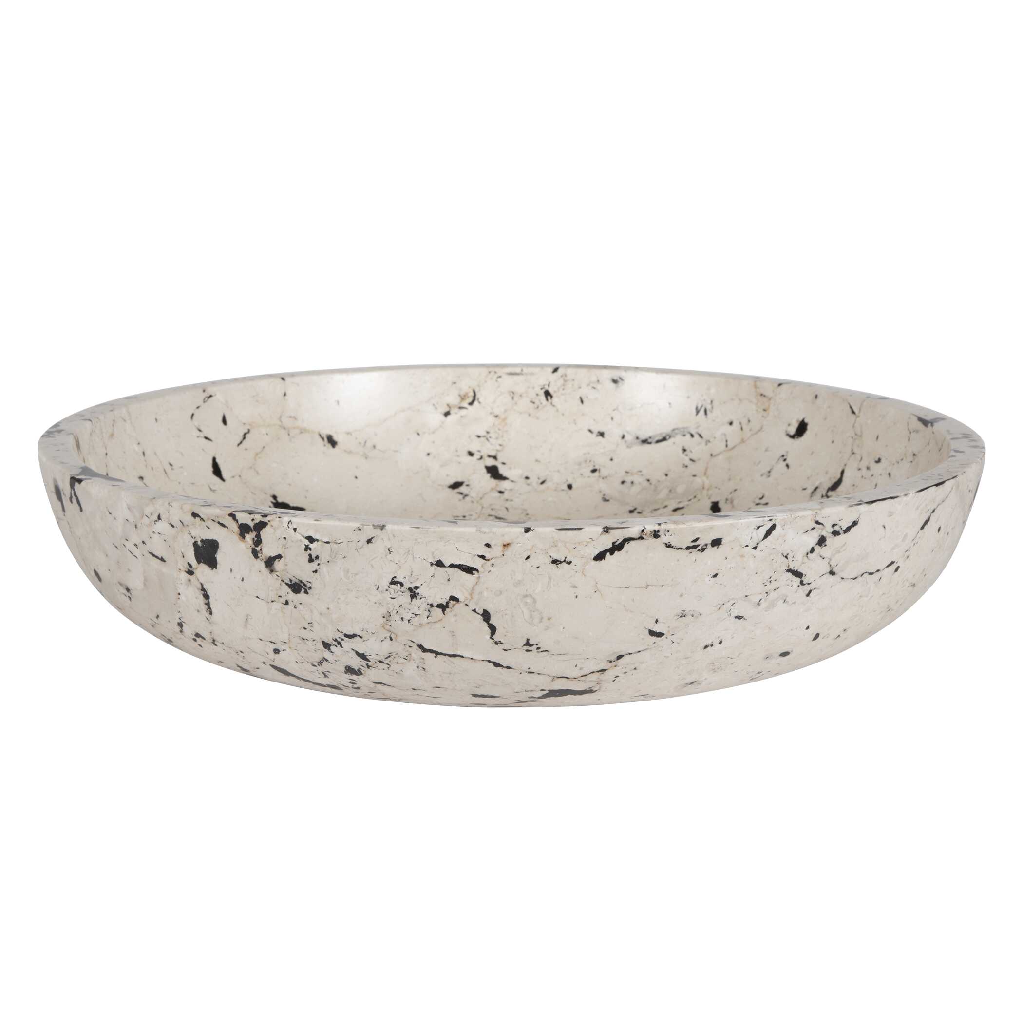 Nouveau Limestone Bowl, Decorative by Uttermost, 18" width x 4" height x 18" depth View 4