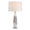 Quinn White & Silver Table Lamp, by Uttermost, 1'3" width x 2'4.75" height x 1'3" depth thumbnail 1