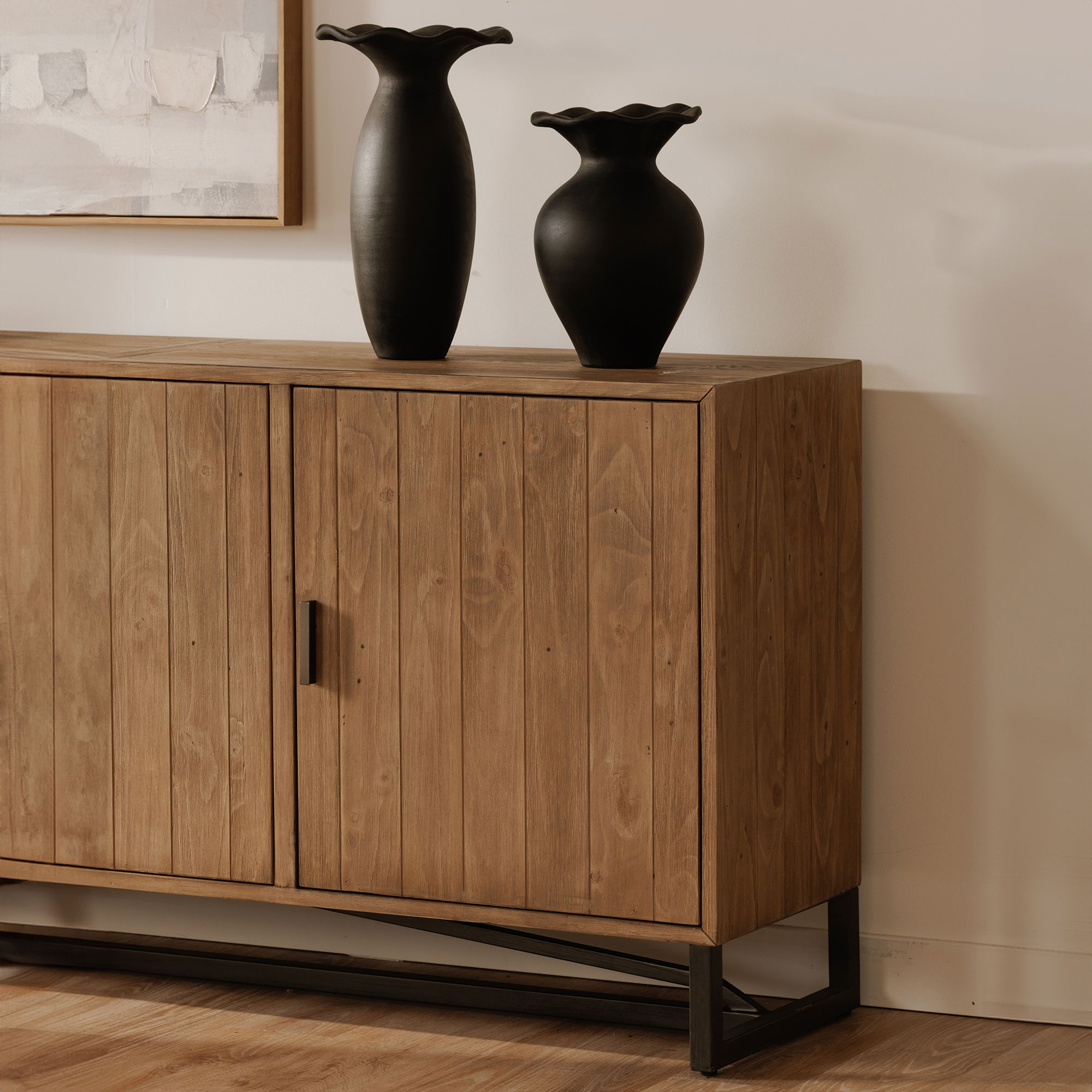 Sierra Sideboard Natural, Cabinets & Sideboard by Moe's Home, 68" width x 31.75" height x 16.5" depth View 8