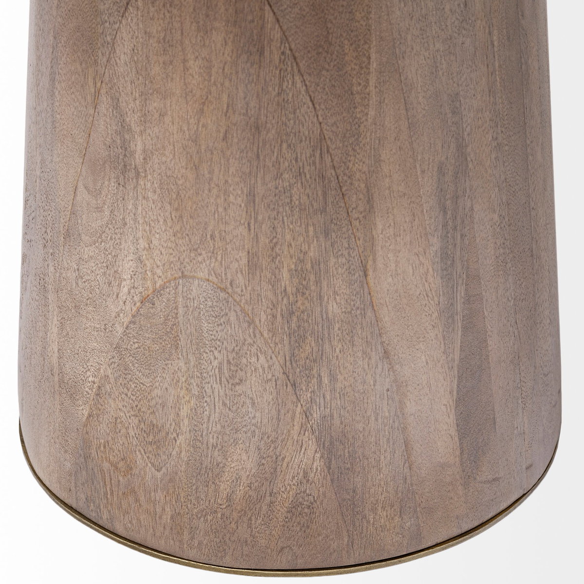 Maxwell 54' Round Pedestal Dining Table | Modern | Brown Wood & Brown Wood/Gold Metal | Seats 4, by Mercana, 54" length x 54" width x 30" height View 7