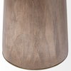 Maxwell 54' Round Pedestal Dining Table | Modern | Brown Wood & Brown Wood/Gold Metal | Seats 4, by Mercana, 54" length x 54" width x 30" height thumbnail 7