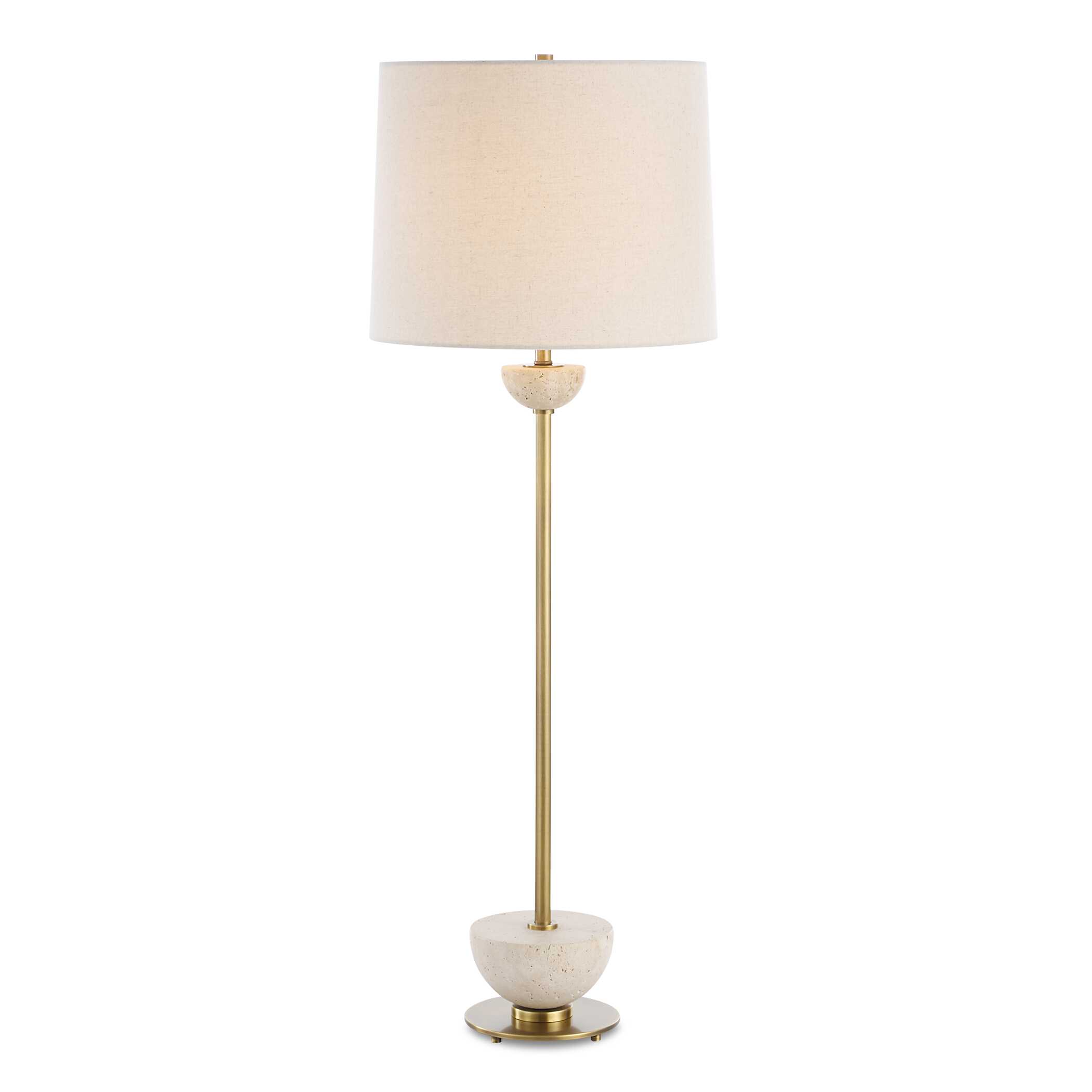 Hemisphere Brass Buffet Lamp, by Uttermost, 13" width x 36.5" height x 13" depth View 1
