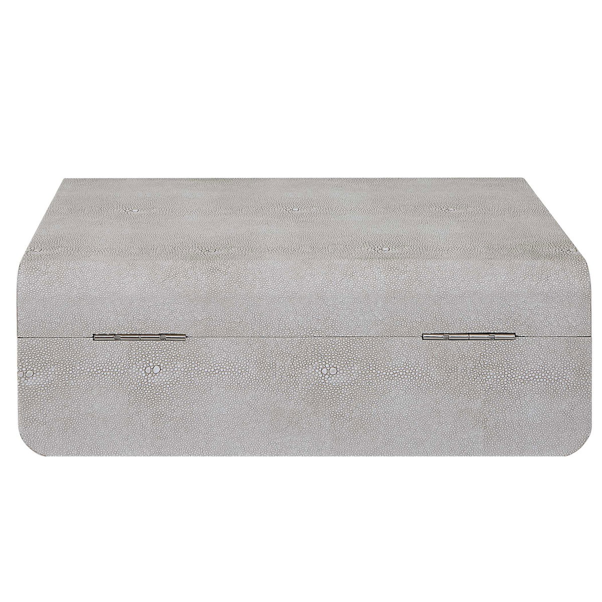 Lalique White Shagreen Box, Boxe by Uttermost, 12.87" width x 4.5" height x 9" depth View 6