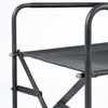Direttore Black Iron Frame Black Leather Dining Chair, by Mercana, 19.25" length x 20" width x 31" height thumbnail 12