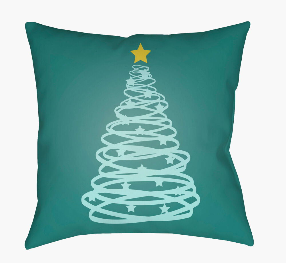 Christmas Tree Accent Pillow, Decorative Pillow by Surya, 18" length x 18" width