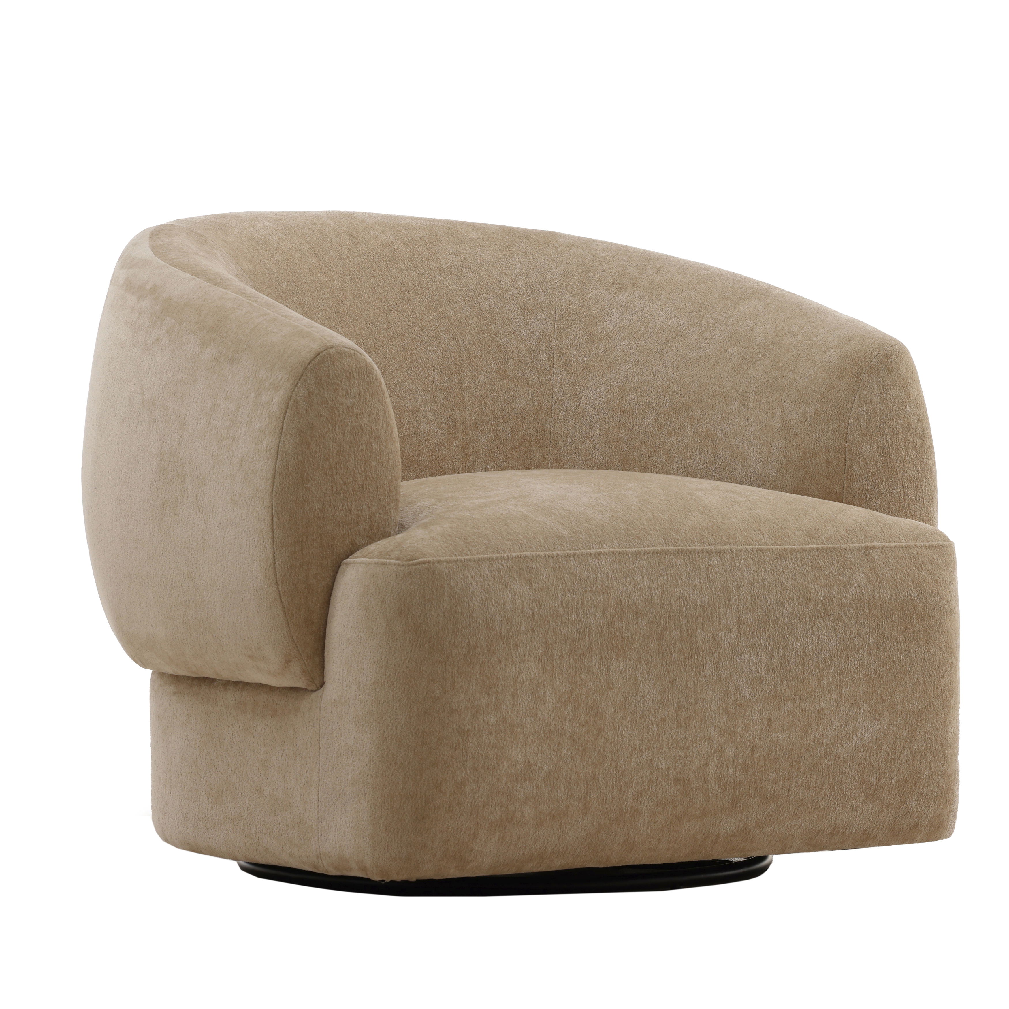 Billie Swivel Chair Sand, Accent Chair by Dovetail, 37" width x 30" height x 33.75" depth View 1