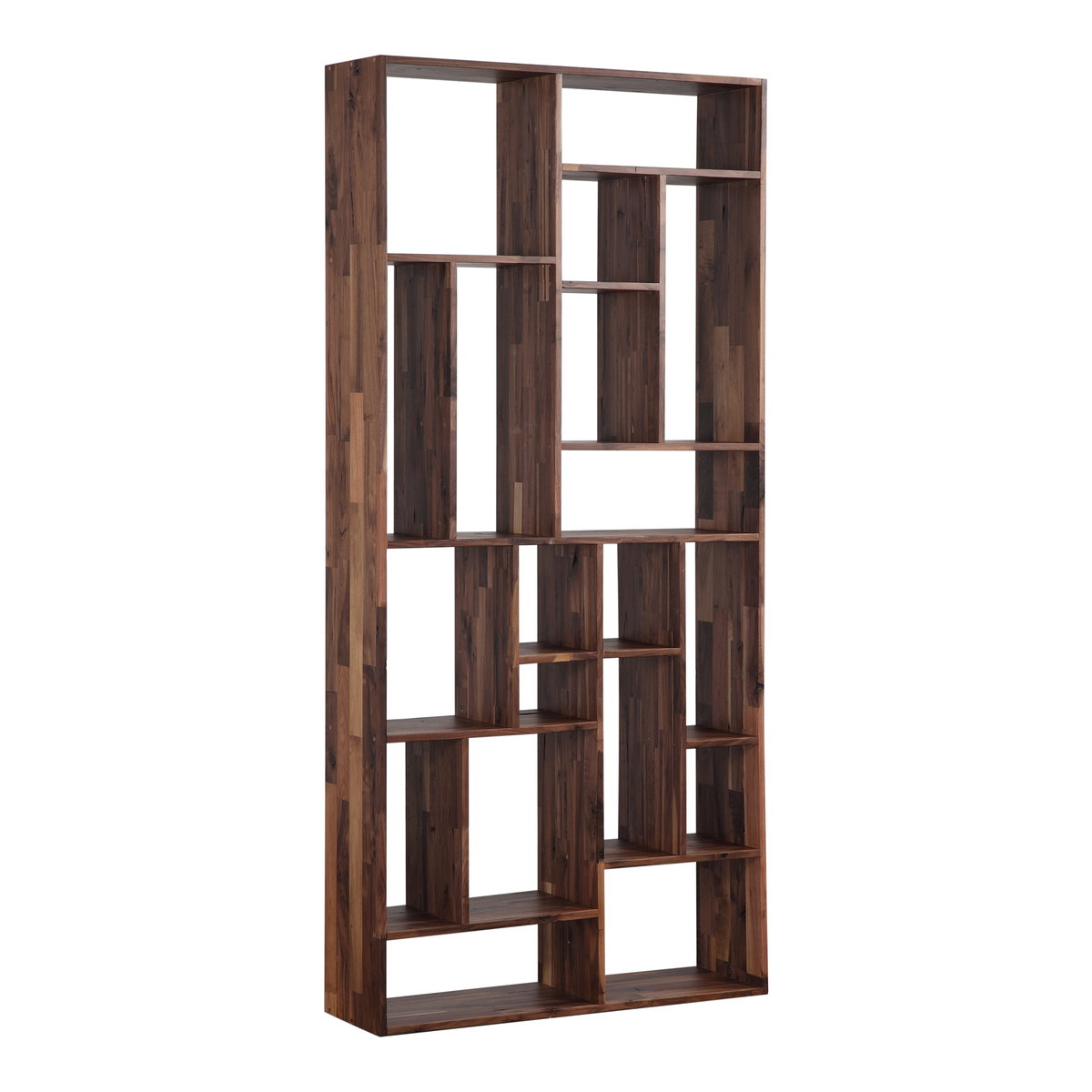 Redemption Shelf Walnut Brown, Shelving & Bookcase by Moe's Home, 41" width x 86" height x 12" depth View 2