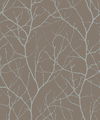 Trees Silhouette Mocha & Silver Wallpaper thumbnail 0
