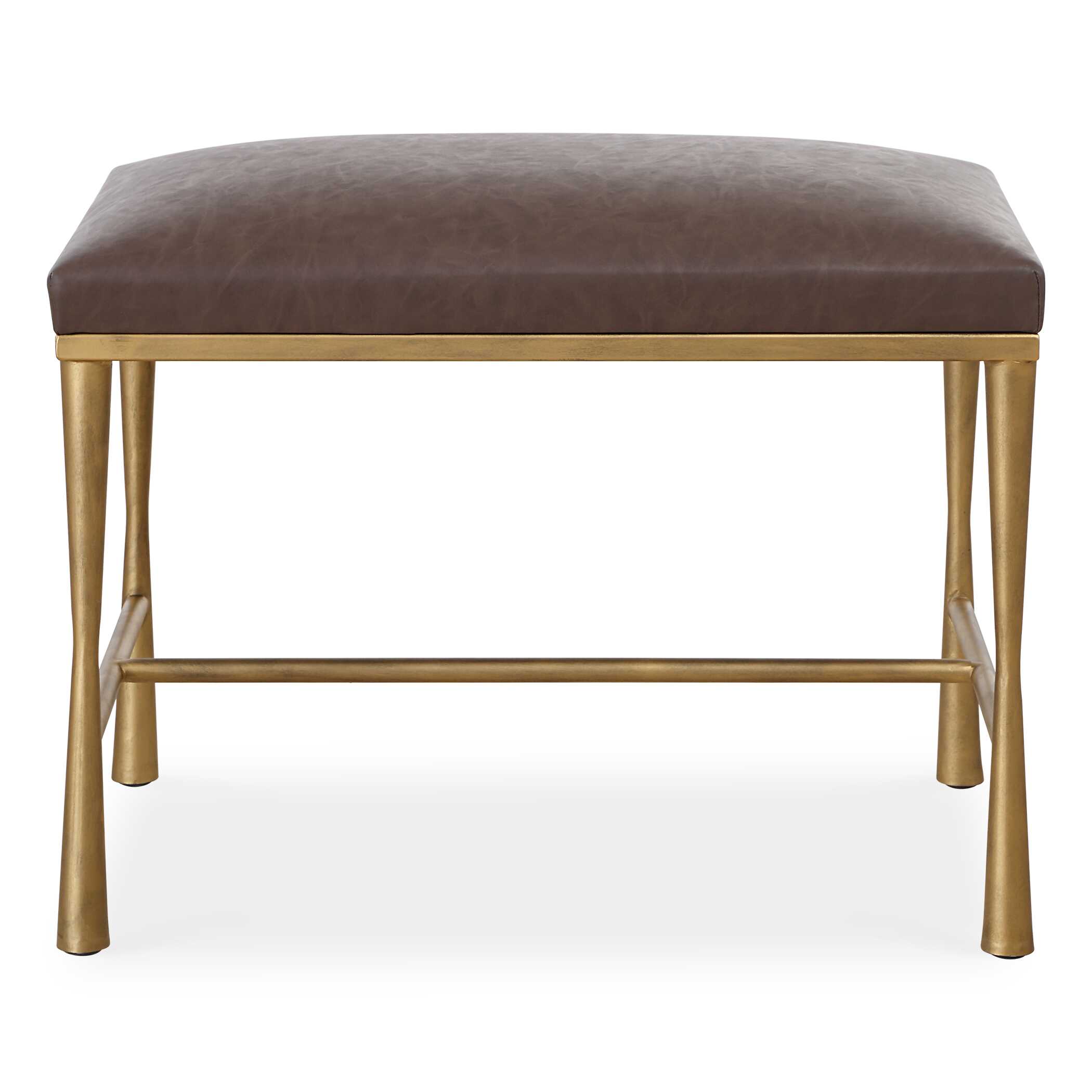 Reform Gold Small Bench, Furniture by Uttermost, 23.75" width x 19" height x 16" depth View 1