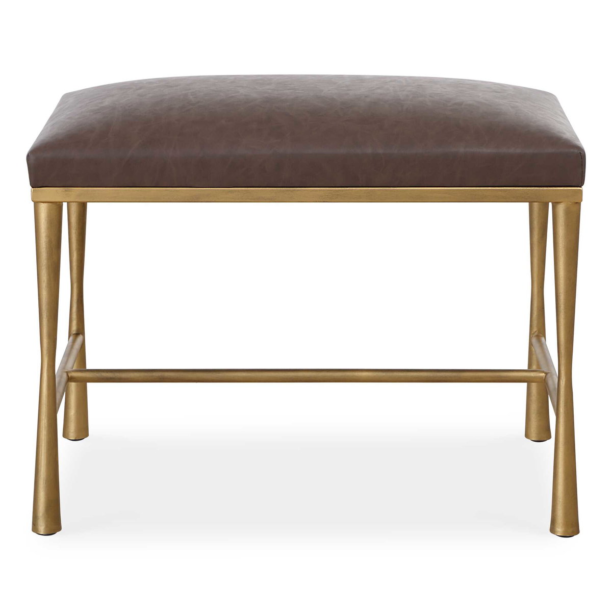Reform Gold Small Bench, Furniture by Uttermost, 23.75" width x 19" height x 16" depth View 1