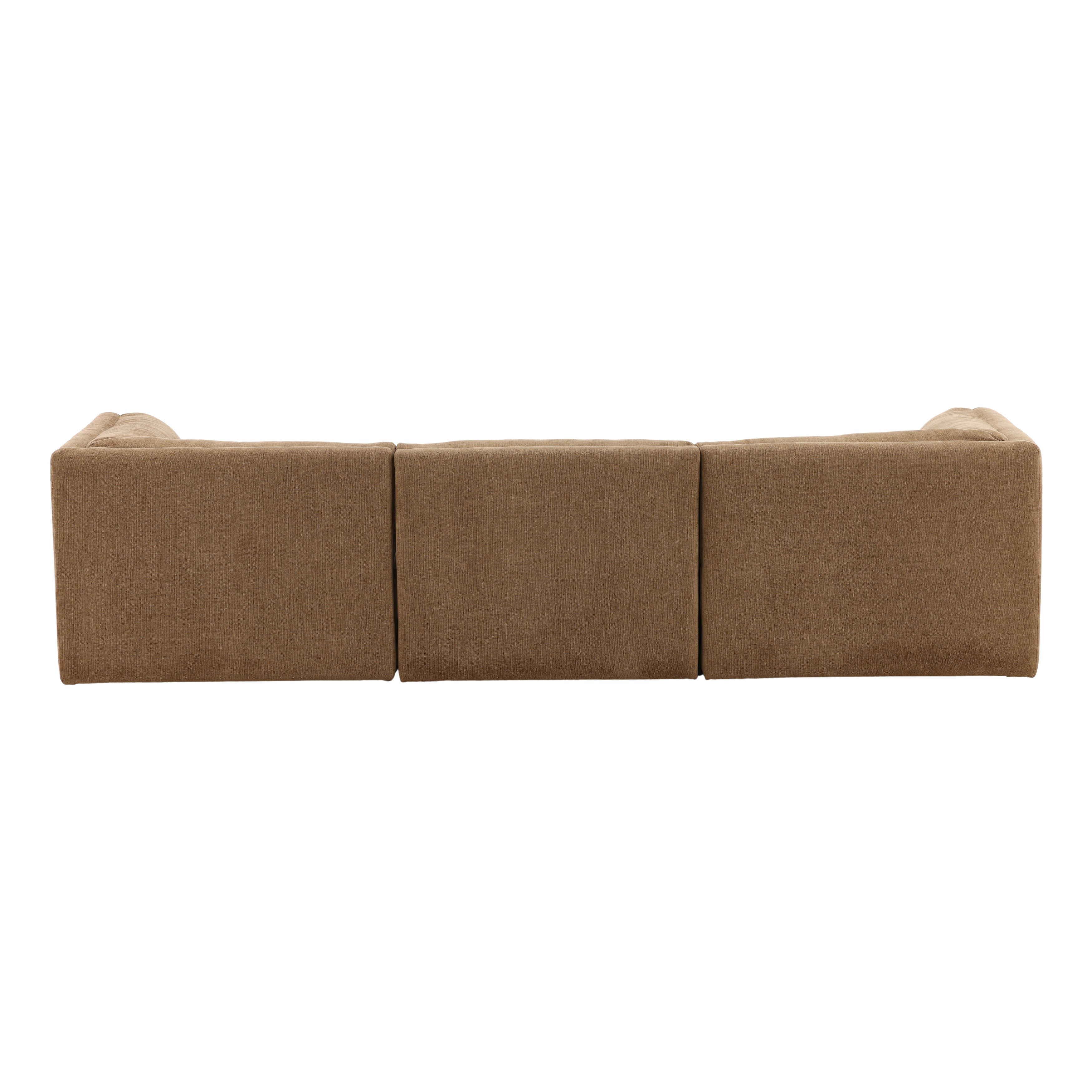 Magda Sofa Brown, Sofas & Sectional by Dovetail, 113.5" width x 29.43" height x 40.5" depth View 4
